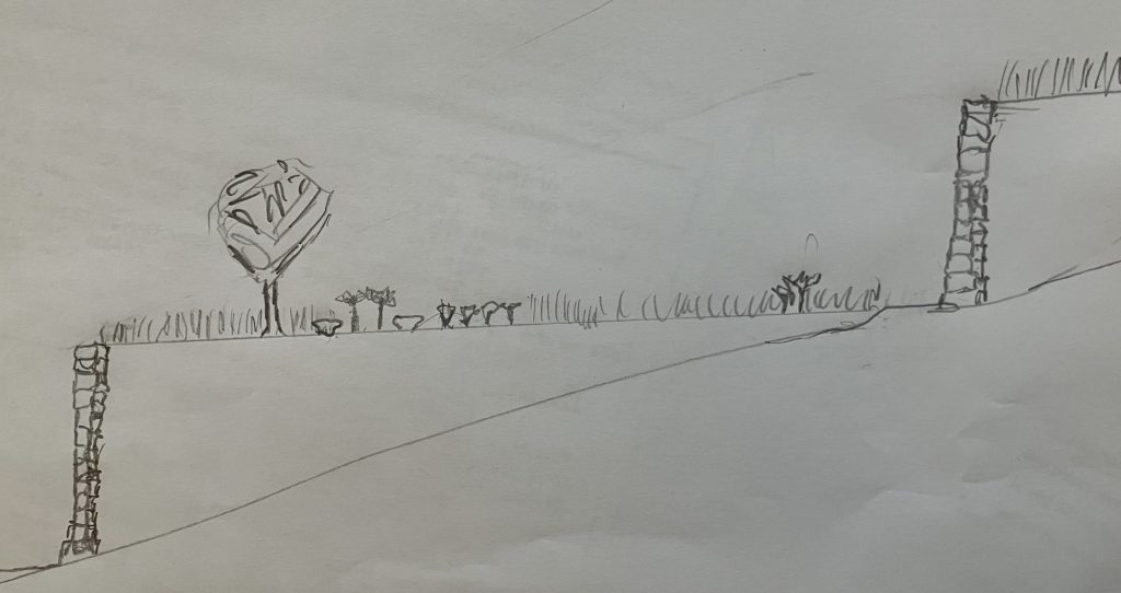 Torleif Elgvin: Skisse av terrasse